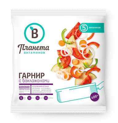 Гарнир с баклажанами, Планета Витаминов, 400 г
