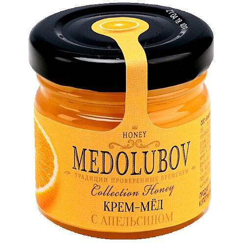 Крем-мед "Апельсин", Медолюбов, 120 гр. 