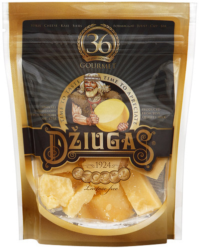 Сыр Dziugas (Джюгас), 36 мес., брусок 180 гр / Dziugas cheese, 36 months, 180 g.