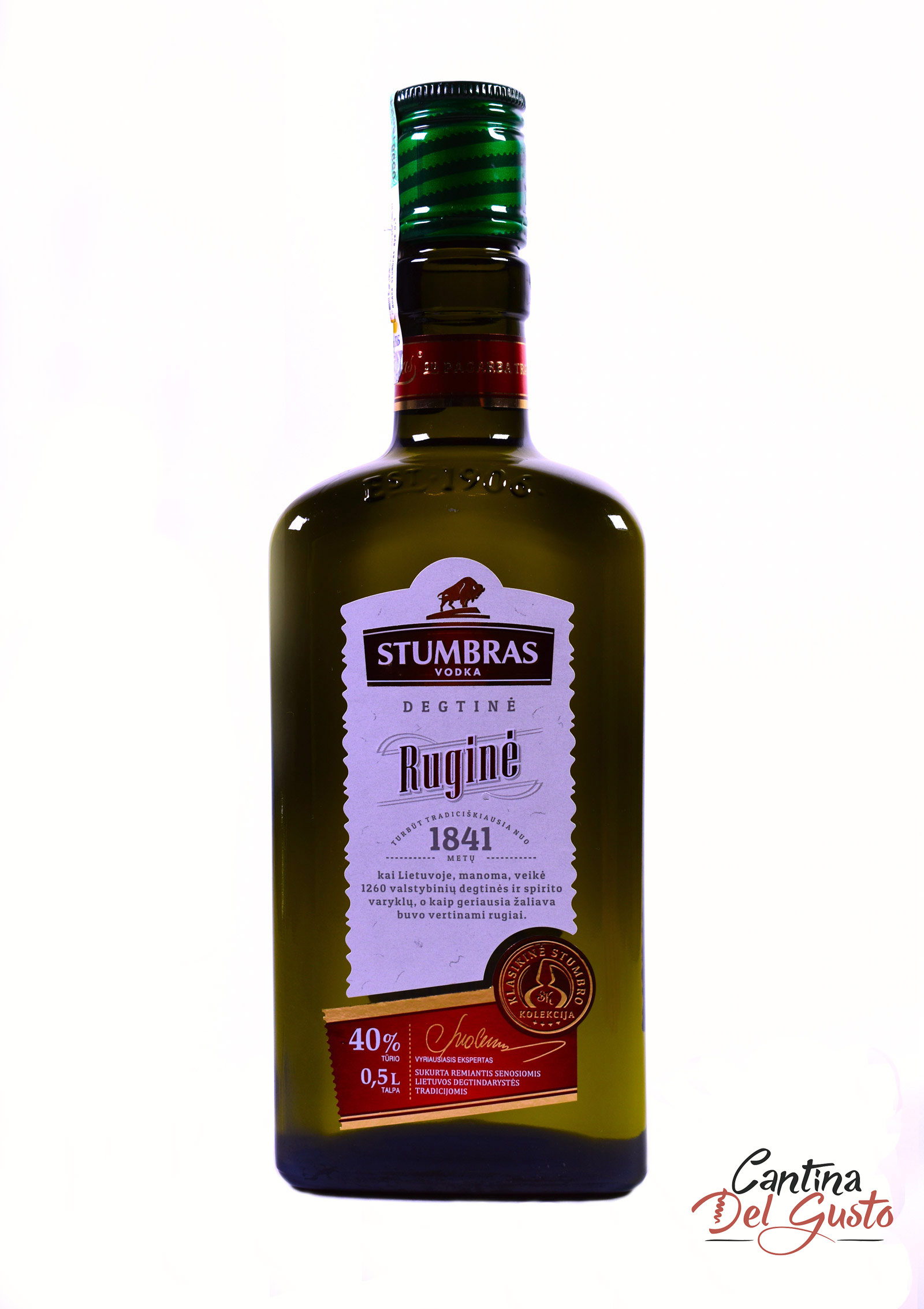 Водка Stumbras Vodka Rye 1841  40% 0.5L