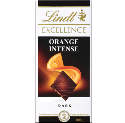 Шоколад LINDT EXCELLENCE (Экселленс), АПЕЛЬСИН, 100 гр.
