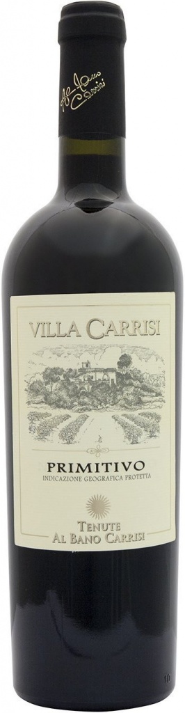 Красное сухое вино Villa Carrisi Primitivo IGP Salento, 2018, 13,5%, 0,750