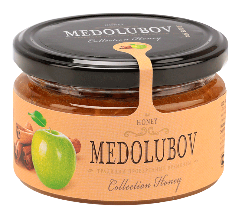 Крем-мед  "Яблоко корица", Медолюбов, 40 гр.