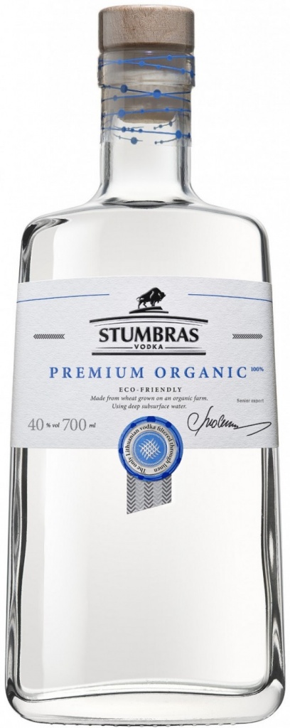 Водка Стумбрас Премиум Органик 40% 0.7л Mineraliniai vandenys / Stumbras vodka
