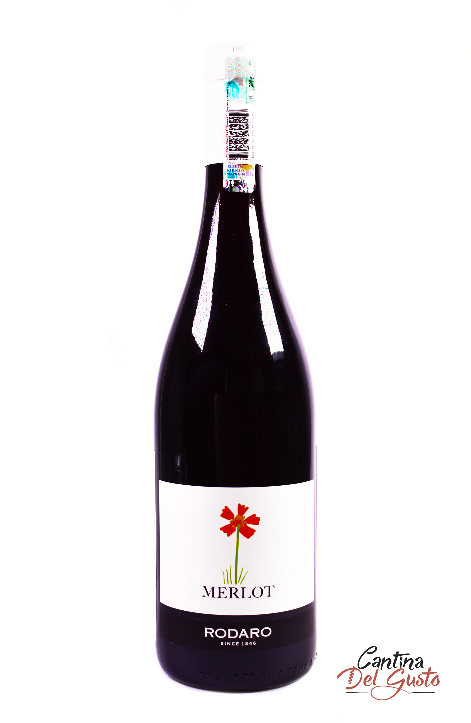 Родаро Красное сухое вино Merlot Fiore Rodaro, DOP, 100% Merlot, 2015, 14,0%, 0,750