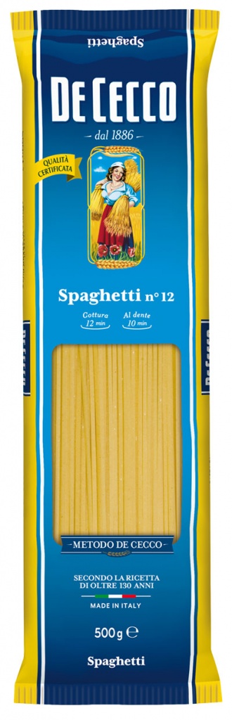 Макаронные изделия "Spaghetti" № 12, 500 гр., целофанновая пачка