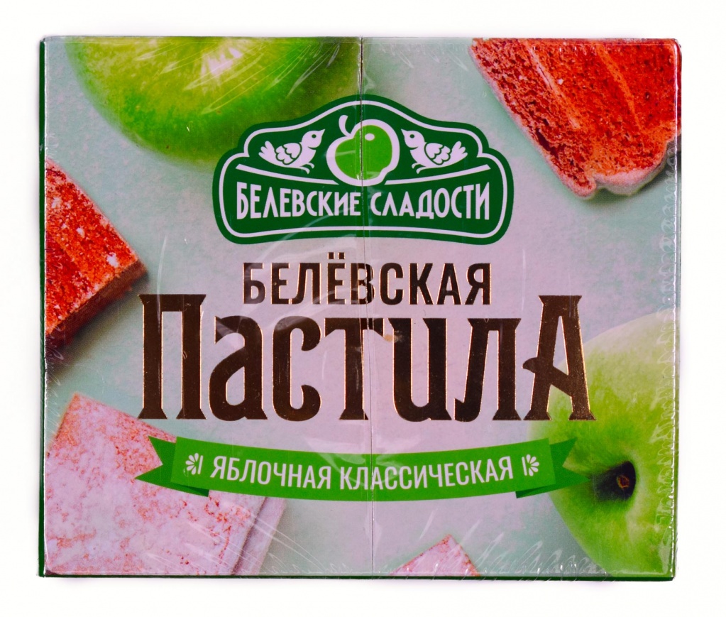 Белёвская ПАСТИЛА "Яблочная классическая", БЕЗ сахара, 125 гр