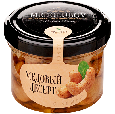Медовый десерт с кешью Медолюбов 250 мл